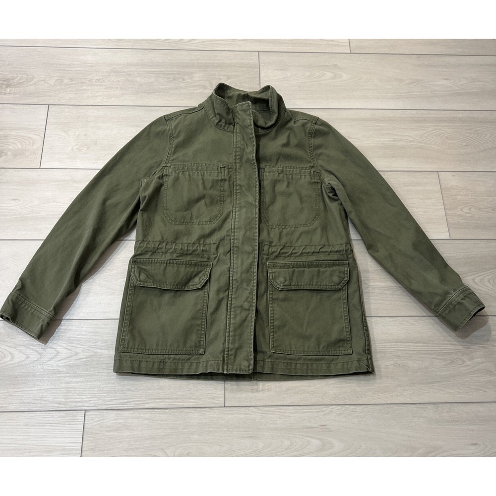 Madewell Canvas Dispatch Jacket Full Zip Snap Chore Style Long Sleeve Utility SM